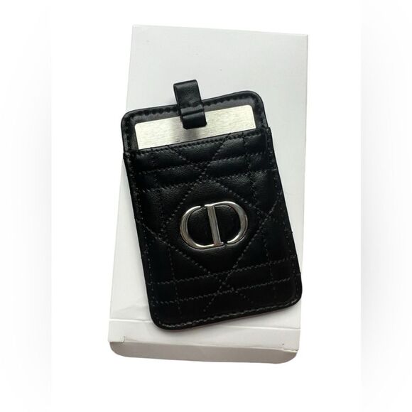 DIOR Compact Mirror With Black Faux Leather Case - Picture 6 of 9